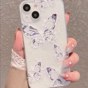 Butterfly Painted iPhone 12 Pro Clear Case